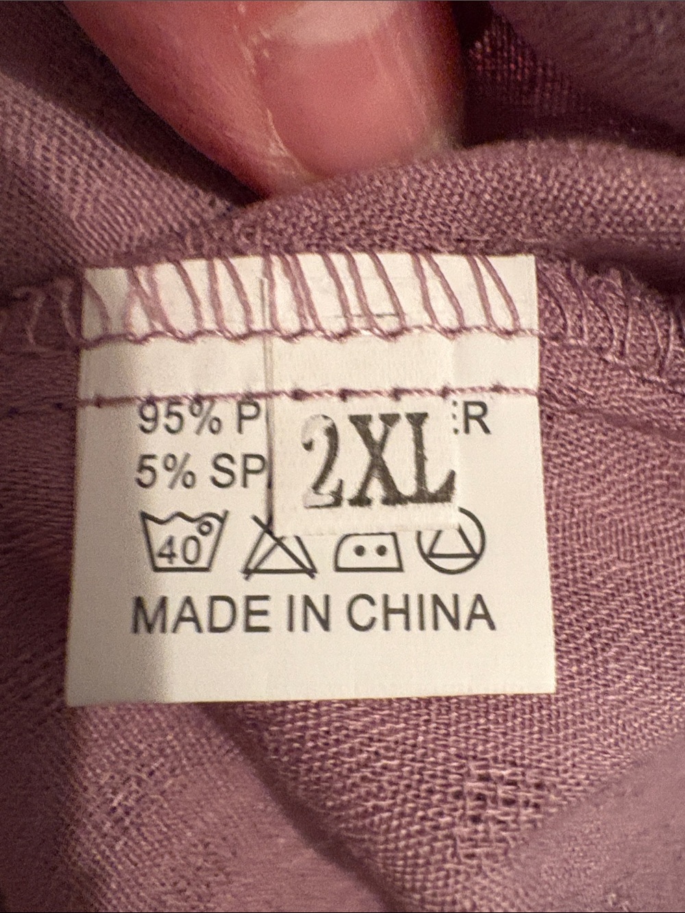 Lace Yoke Button-Front Mauve Top - Picture 3 of 3